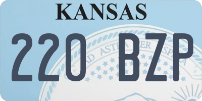 KS license plate 220BZP