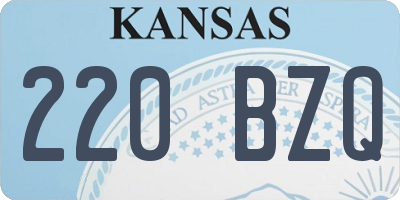 KS license plate 220BZQ
