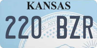 KS license plate 220BZR