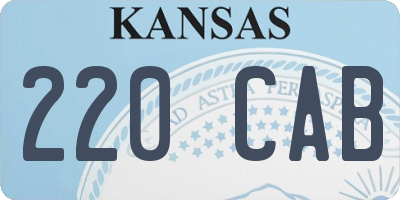 KS license plate 220CAB