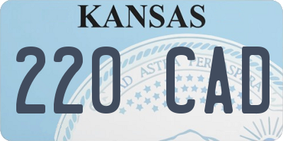 KS license plate 220CAD