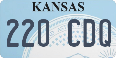 KS license plate 220CDQ