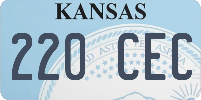 KS license plate 220CEC