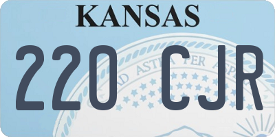 KS license plate 220CJR