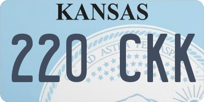 KS license plate 220CKK