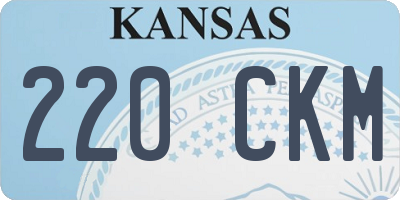 KS license plate 220CKM