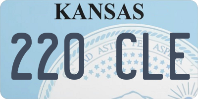 KS license plate 220CLE