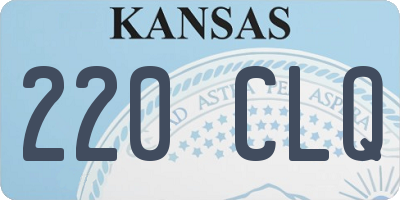 KS license plate 220CLQ