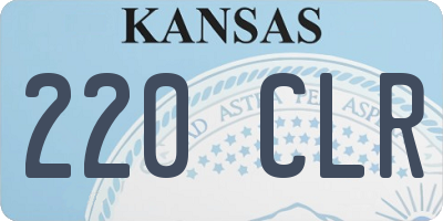 KS license plate 220CLR
