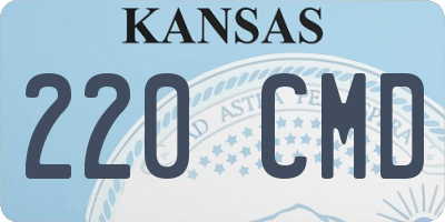 KS license plate 220CMD