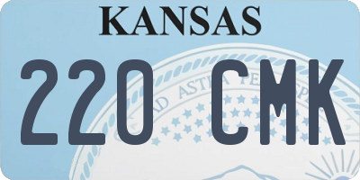 KS license plate 220CMK