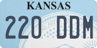 KS license plate 220DDM