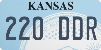 KS license plate 220DDR