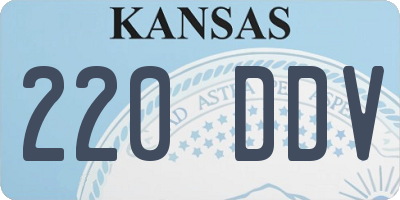 KS license plate 220DDV