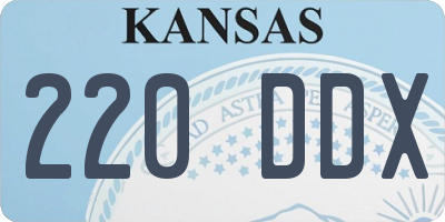KS license plate 220DDX