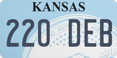 KS license plate 220DEB