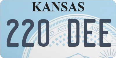 KS license plate 220DEE