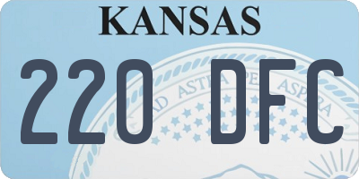 KS license plate 220DFC