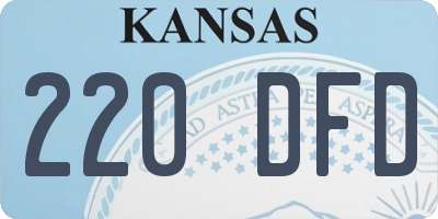 KS license plate 220DFD