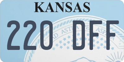 KS license plate 220DFF