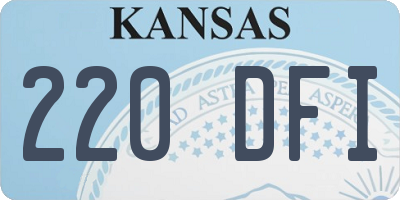 KS license plate 220DFI
