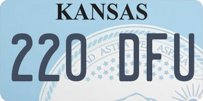 KS license plate 220DFU