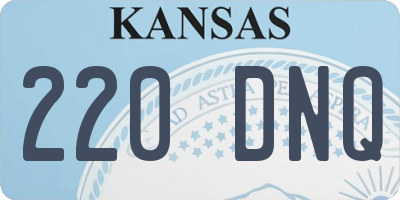 KS license plate 220DNQ