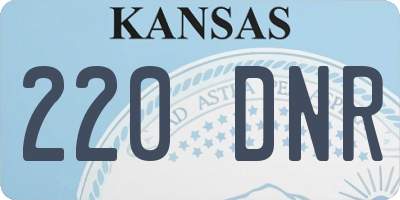 KS license plate 220DNR