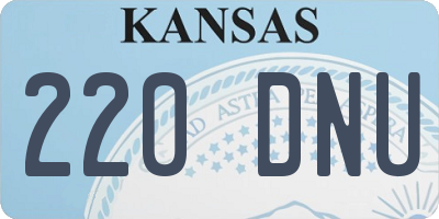 KS license plate 220DNU