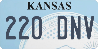 KS license plate 220DNV