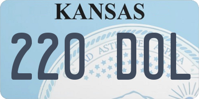 KS license plate 220DOL