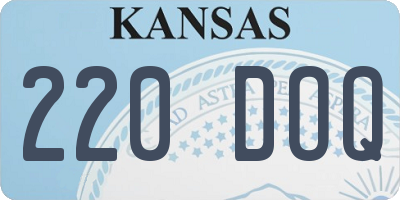 KS license plate 220DOQ