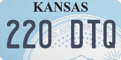 KS license plate 220DTQ