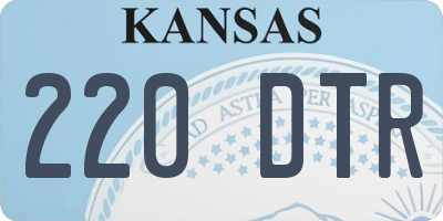 KS license plate 220DTR