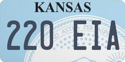 KS license plate 220EIA