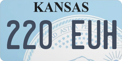 KS license plate 220EUH