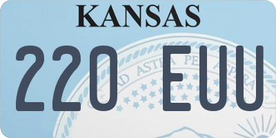 KS license plate 220EUU