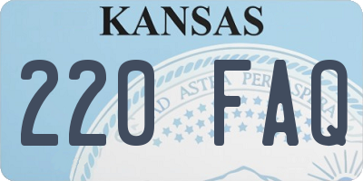 KS license plate 220FAQ