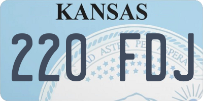 KS license plate 220FDJ