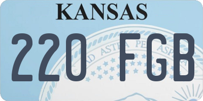 KS license plate 220FGB