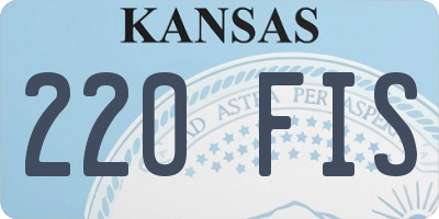 KS license plate 220FIS