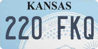 KS license plate 220FKQ