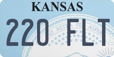 KS license plate 220FLT