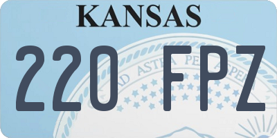 KS license plate 220FPZ