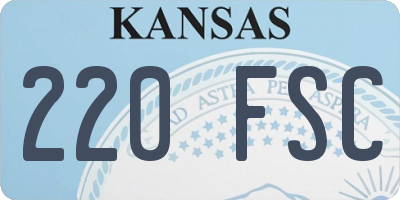 KS license plate 220FSC