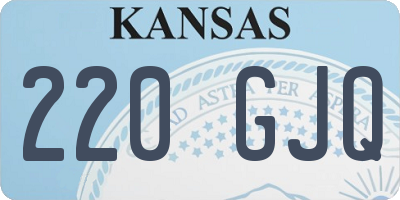 KS license plate 220GJQ