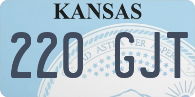 KS license plate 220GJT