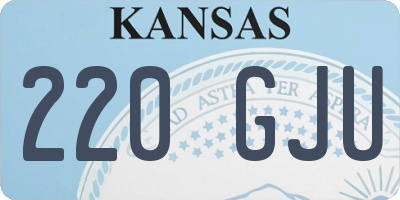 KS license plate 220GJU