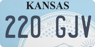 KS license plate 220GJV