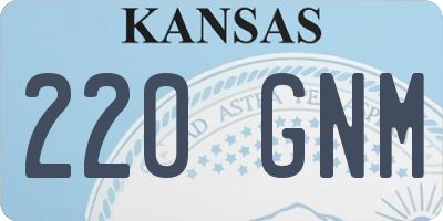 KS license plate 220GNM